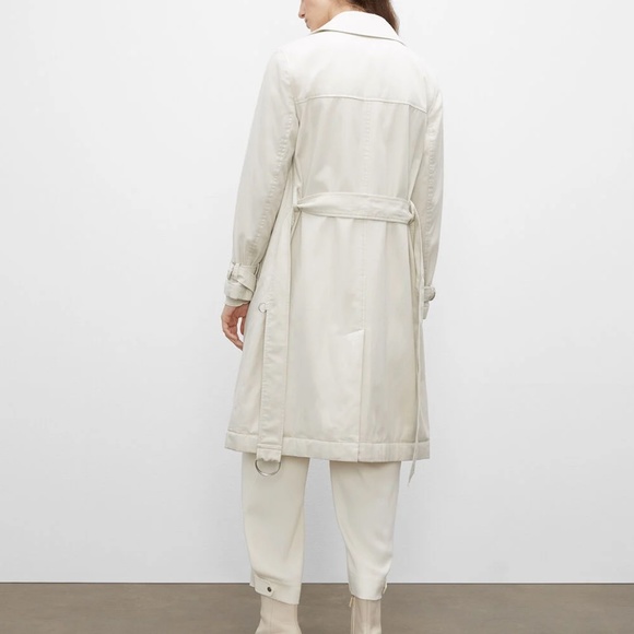 Washed Padded Trench Coat - Brand New - NEVER WORN - Silver Birch - Picture 2 of 4